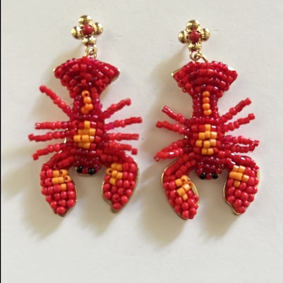 NWT Beaded Lobster Earrings NEW 🦞 - Picture 9 of 9